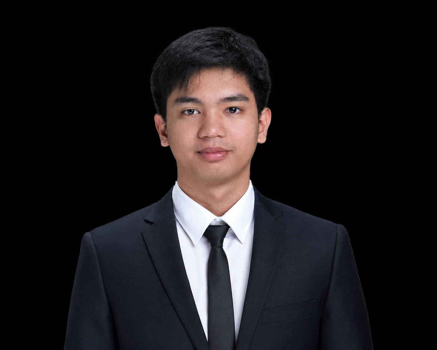 Portrait of Joshua Pantas, AI Systems Specialist at Varix, natural color on the site's near-black background